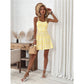 Summer Yellow Printings Casual Women's Dress