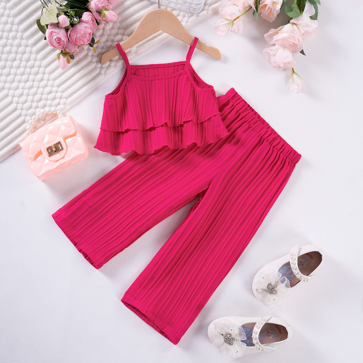 Girls' Trousers Casual And Sweet HAILANG Two-piece Set