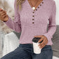 Top Solid Color Casual Long Sleeves Knitwear