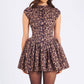 Robe dos nu sexy à imprimé léopard