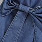 Ensemble deux pièces en jean pour fille, gilet et jupe-culotte à nœud