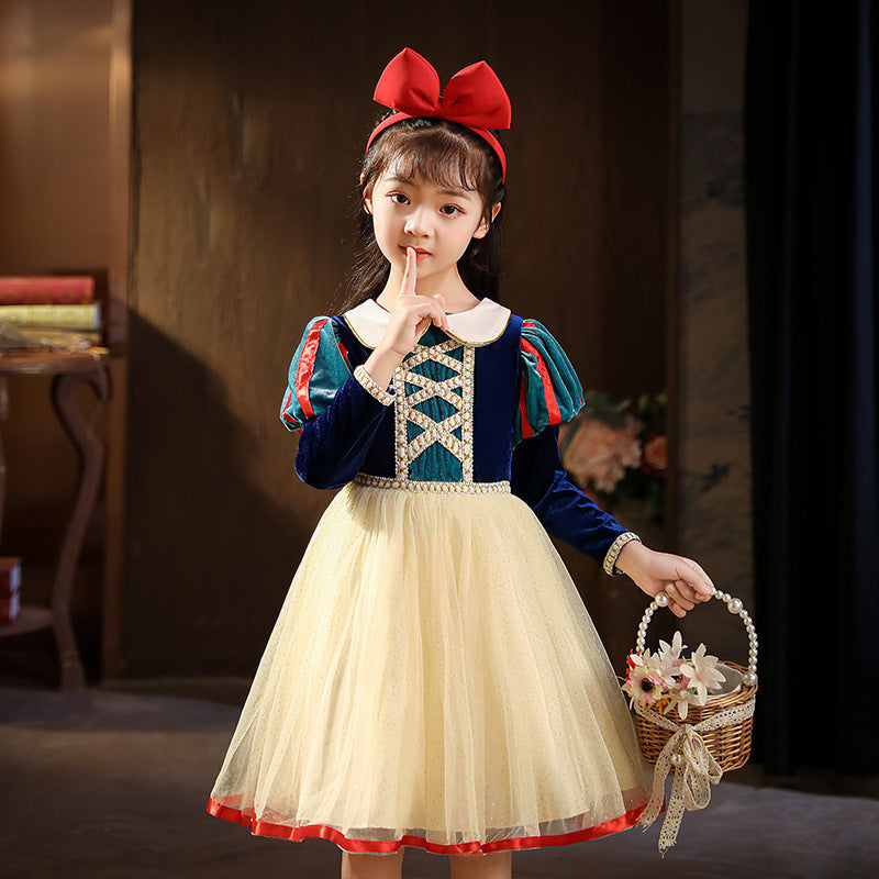 Children's Autumn Clothing Headband Princess Dress