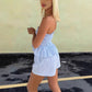 Tube Top Shorts Striped Casual Suit