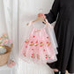 Girls' Sleeveless Lace Embroidery Mesh Princess Dress