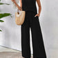 Women's Sleeveless Solid Color Back Hollow Lace Suit