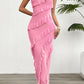 Spring And Summer Package Hip Solid Color Slim Tube Top Dress