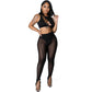 Leggings transparents en maille fine pour femmes