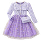Robe en maille à manches longues Lady Star pour fille