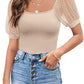 Fashionable See-through Slim Patchwork Short Sleeve
