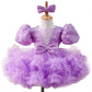 Purple Sequin Model Tulle Tutu Skirt Girls' Dress