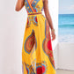 Fashion Digital Printed V-neck Women's Jumpsuit