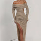 Women's Fashion Hollowed-out Off-shoulder Dress