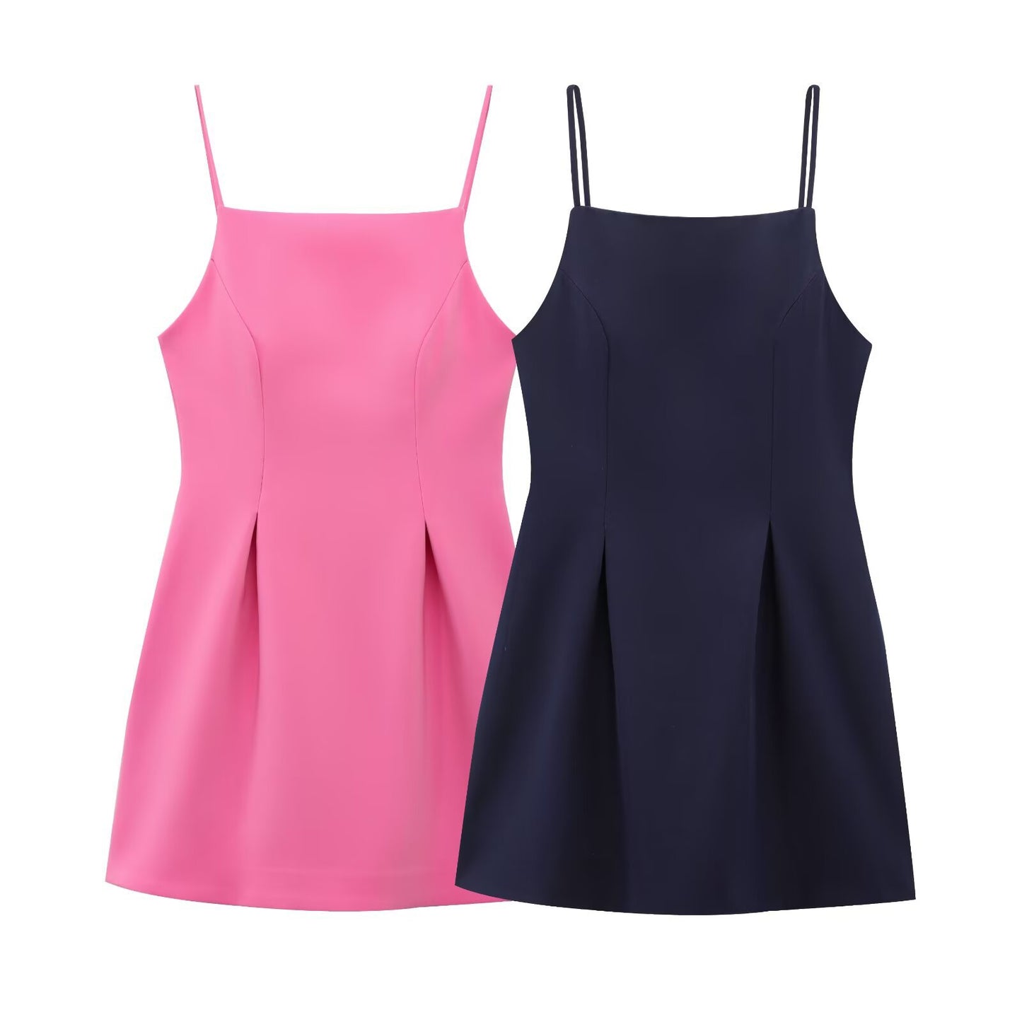 European And American Style Pleated Short Version Dress