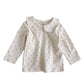 Lapel Plaid Small Floral Cute Baby Girl Top