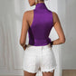 Halter Fashion Personalized Satin Shirt For Women