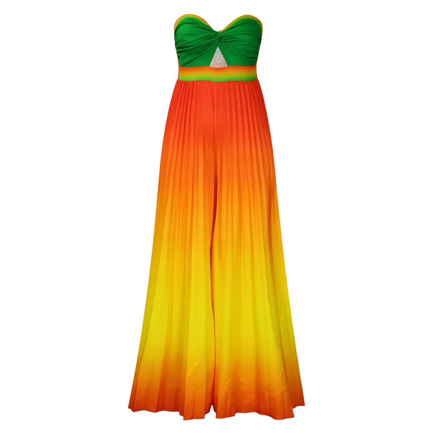 Summer Tube Top Backless Fashion Gradient Color Wide Leg Jumpsuit