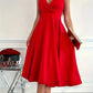 Simple Solid Color Casual Sleeveless Diagonal Collar Vest Dress
