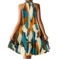 Women's Elegant Holiday Floral Print Long Dress