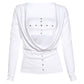 Women's Chest-wrapped Vest Fashion Long Sleeve Two-piece Blouse