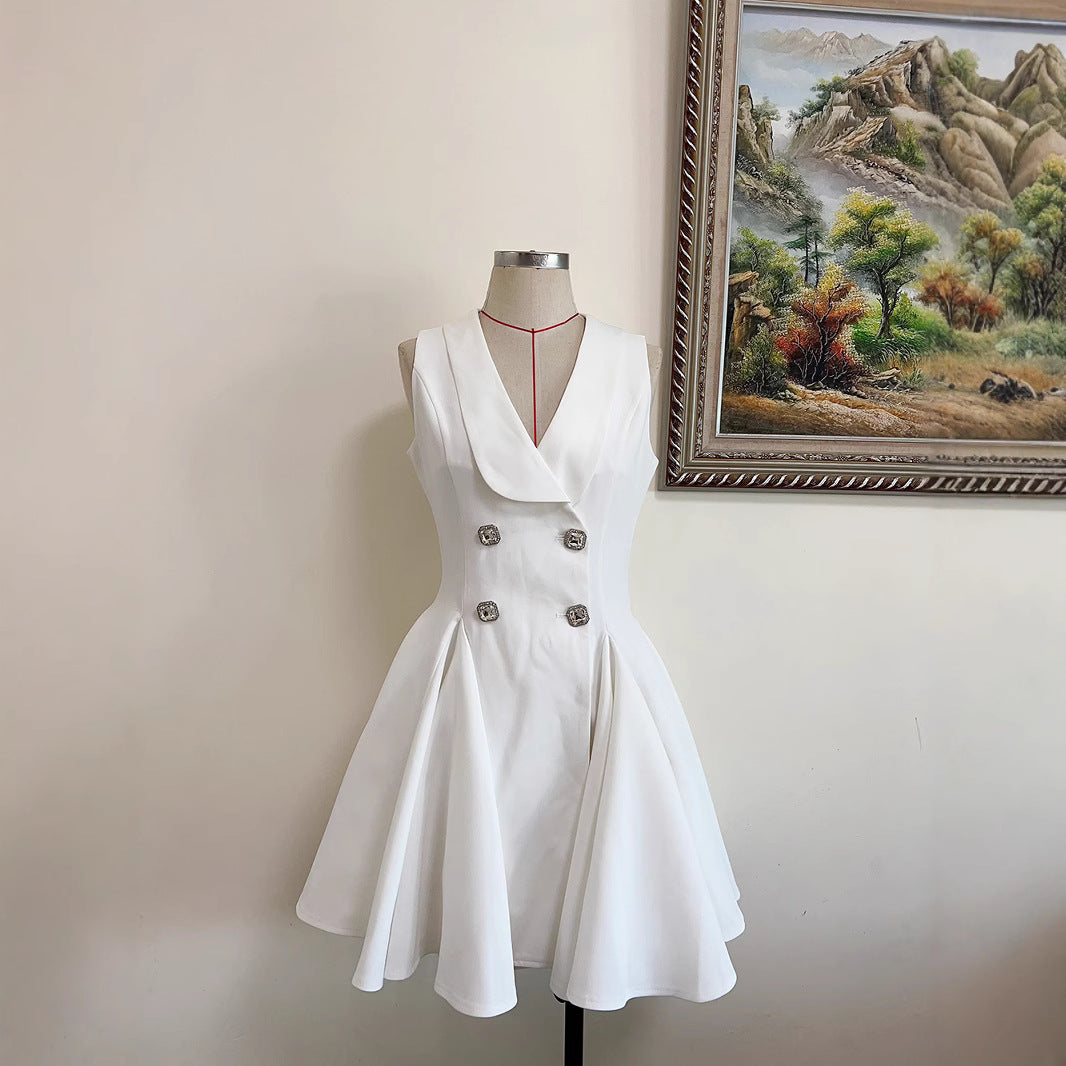 Robe moulante à revers et taille drapée, style vintage, robe élégante pour femme