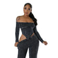 Women's Off-shoulder Midriff Outfit Jumpsuit