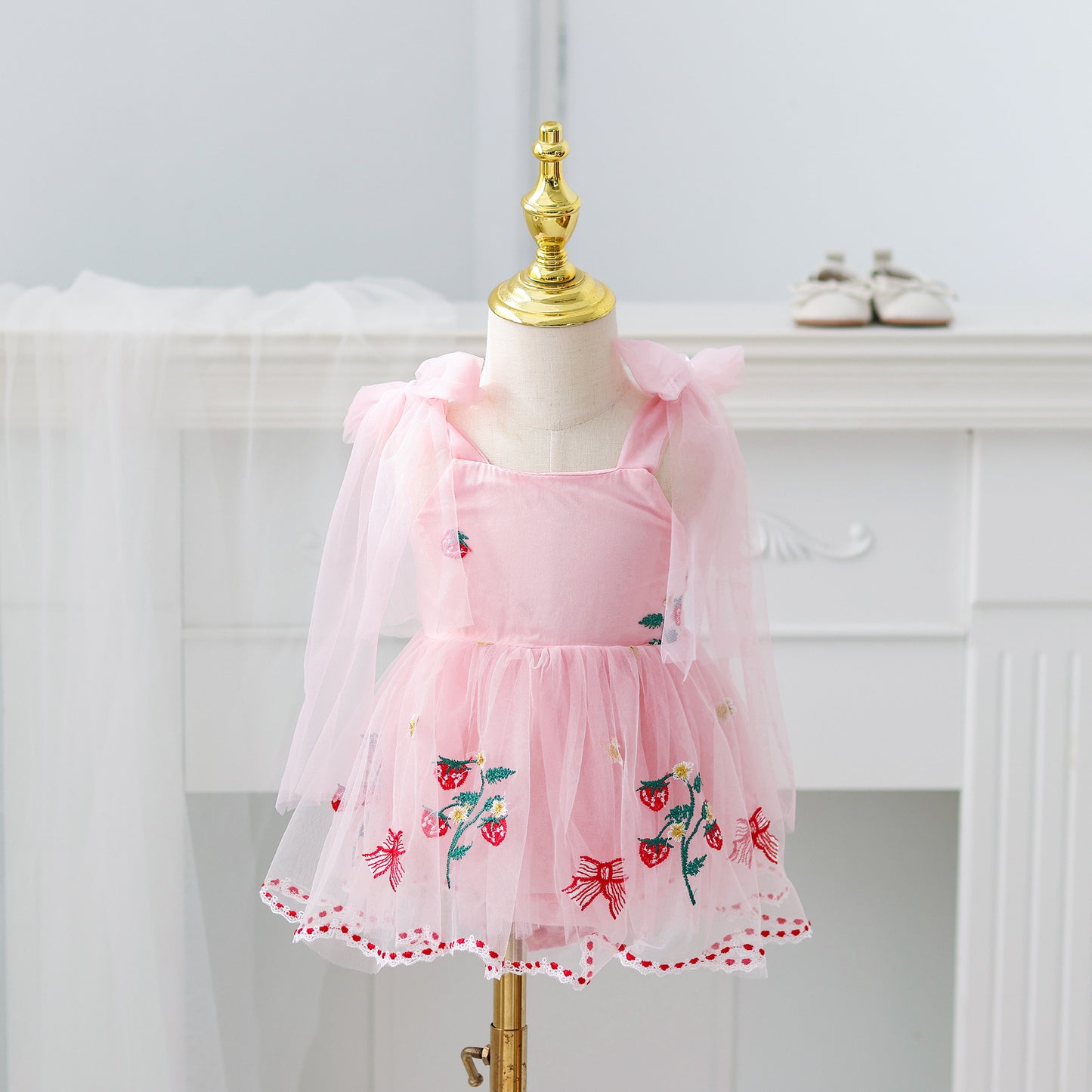 Baby Girl Sleeveless Baby Mesh Princess Dress