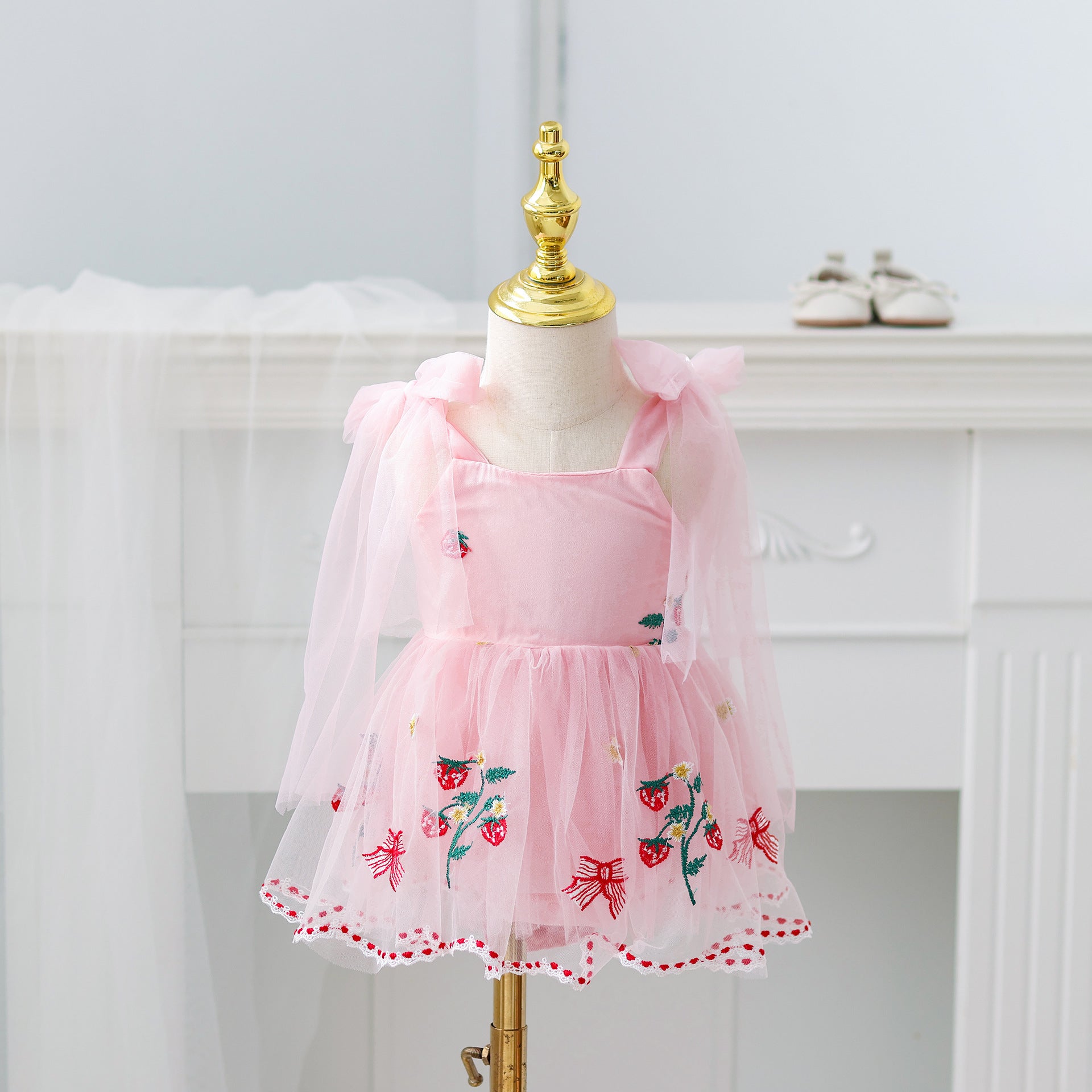 Baby Girl Sleeveless Baby Mesh Princess Dress