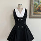 Robe moulante à revers et taille drapée, style vintage, robe élégante pour femme