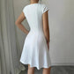 Solid Color Elegant Slim Vest A- Line Dress