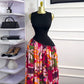 Summer Printed Lace Up Sweet Dress