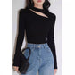 Sweater Middle Collar Halter Top