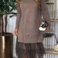 New Autumn And Winter Women's Casual Mesh Stitching Dress