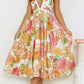 Floral Swing V-neck Lace-up Fashion Vacation Dress