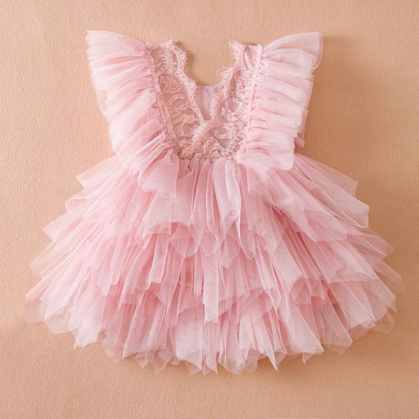 Robe de princesse en maille brodée de dentelle pour filles, nouvelle collection d'été