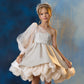Robe de princesse parapluie pour petite fille, épaules dénudées, personnalité