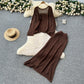 Coat High Waist Skirt Two-piece Set