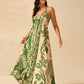 Women's Floral Print Sling Holiday Style Dress