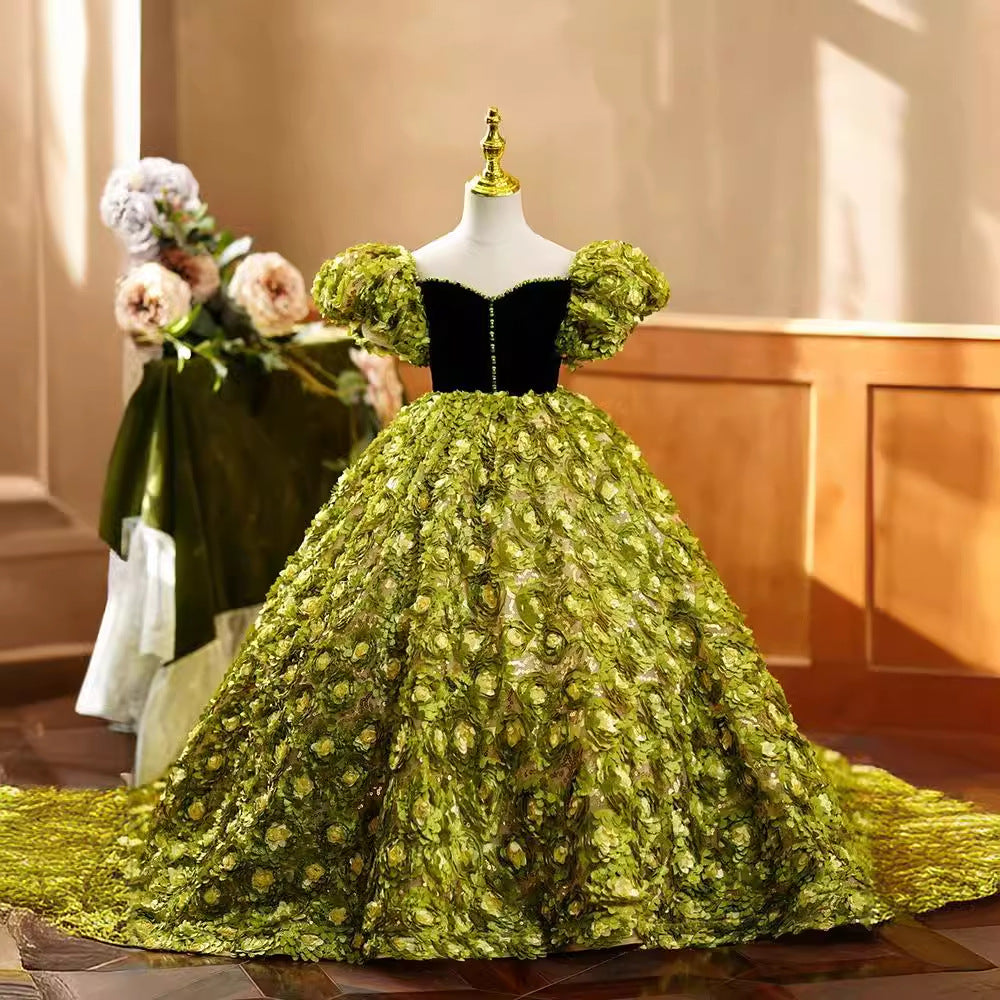 Children's Evening Dress Girls' Fashion Princess Long Costume