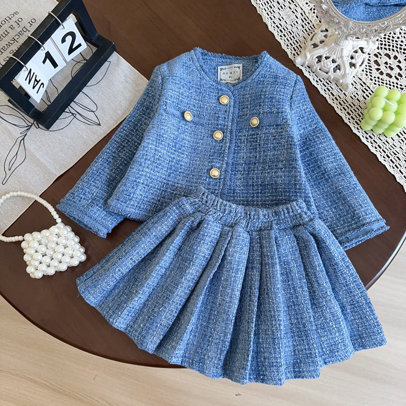 Ensemble deux pièces veste et jupe style western à la mode