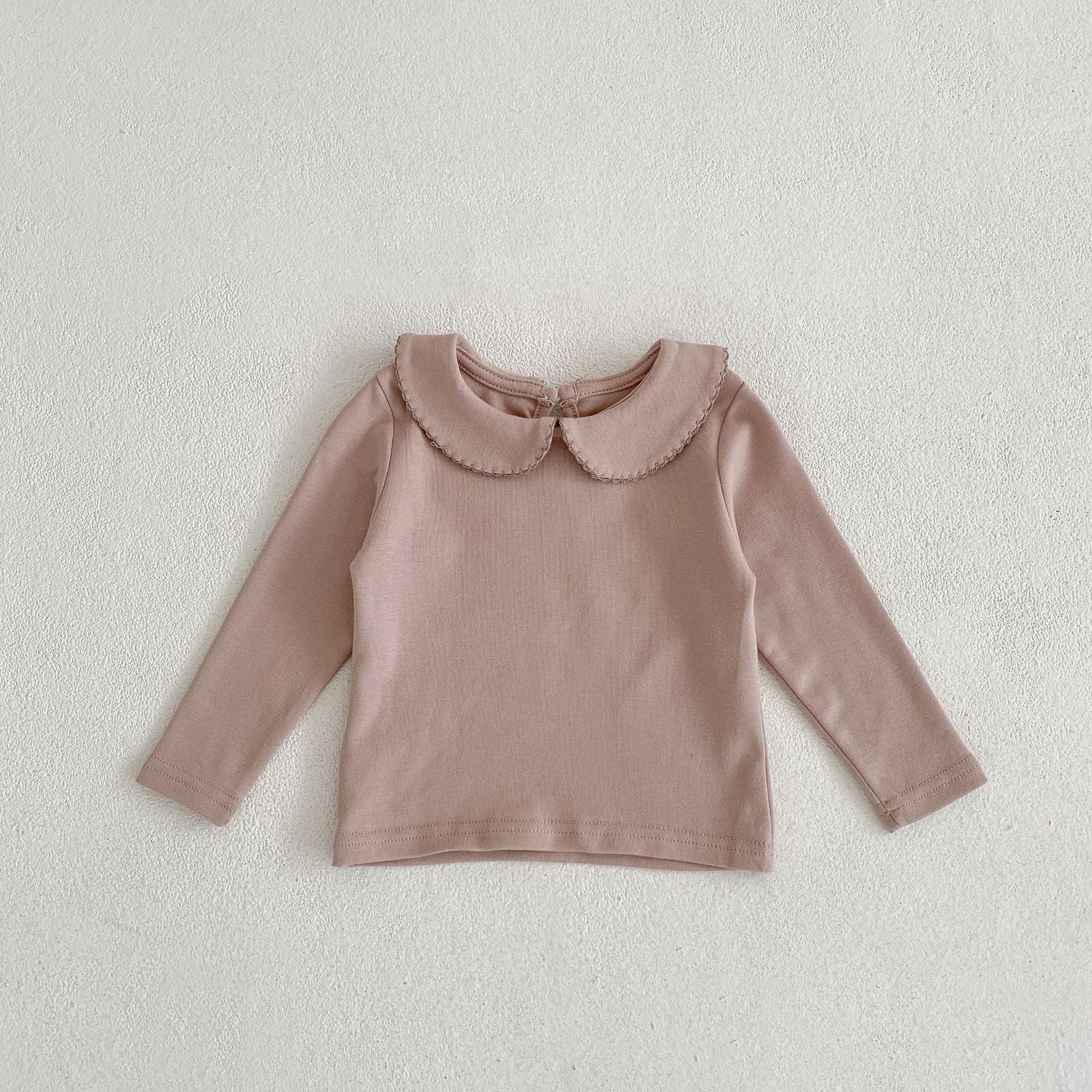 Peter Pan Collar Bottoming Shirt Versatile T-shirt Long Sleeve Top