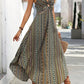 Women's Fashion Printing Halter Lace-up Dress