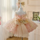 Robe pour enfant avec écharpe contrastée, style Mori, parapluie, princesse, pour fille