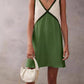 Women's V-neck Loose-fitting Sleeveless Shirt Color-matching Dress