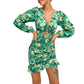 Digital Printed V-neck Dress