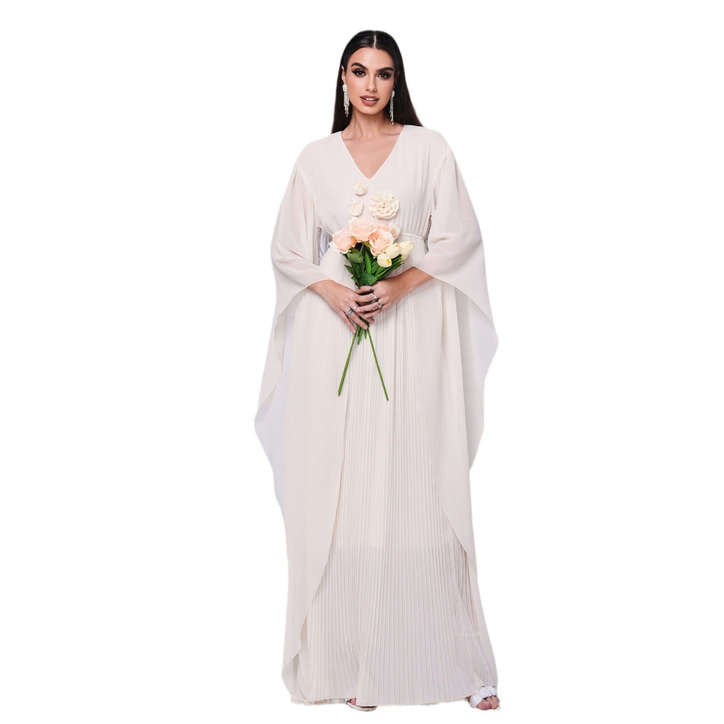 Robe trapèze à manches longues de style saoudien du Moyen-Orient