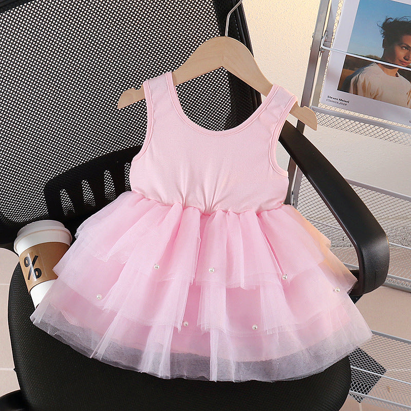 Girls' Ballet Pettiskirt Patchwork Tulle Skirt