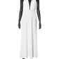 Low-cut Pleated Adjustable Height Metal Ring Buckle Dress