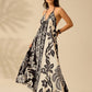 Women's Floral Print Sling Holiday Style Dress