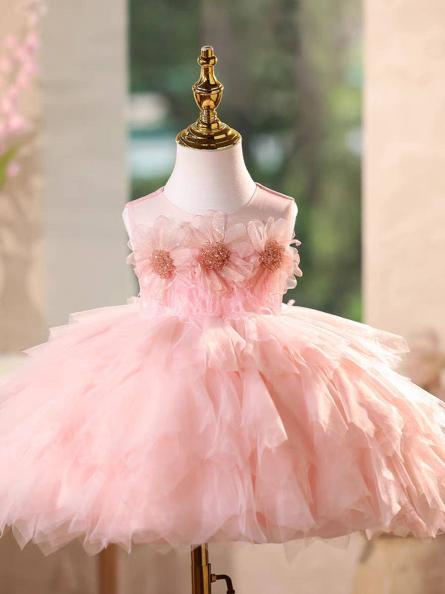Girl's Piano Performance Costume One-year-old Princess Dress Light Luxury