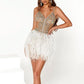 Robe à plumes personnalisée pour femme